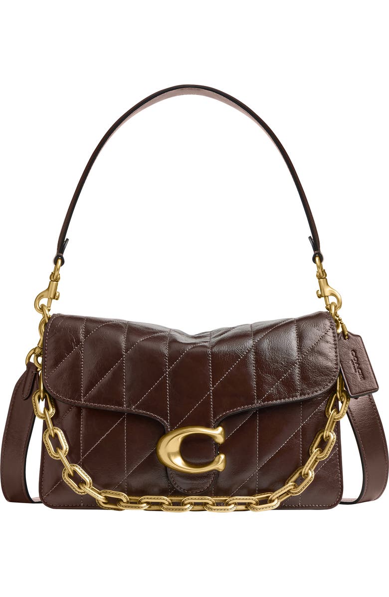 COACH Tabby Chain Quilted Leather Shoulder Bag, Main, color, B4/ Maple