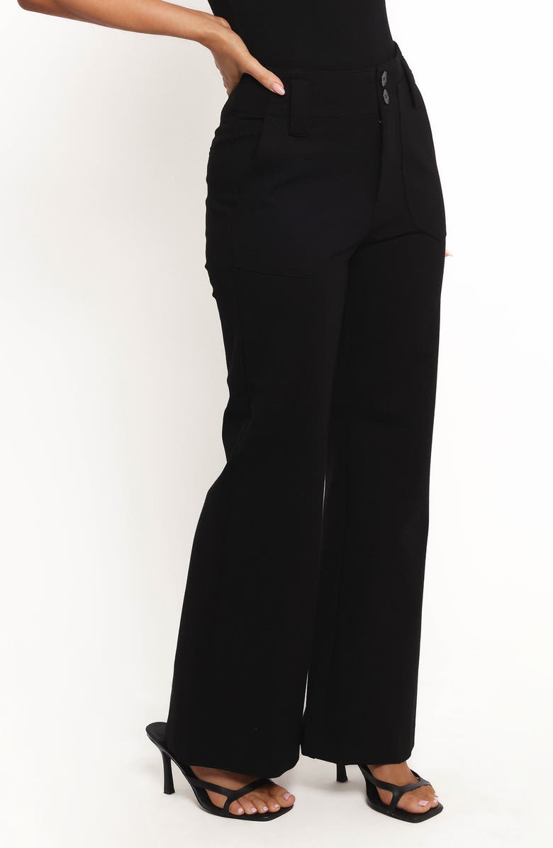 Petal & Pup Bimmi Flare Pants, Alternate, color, Black