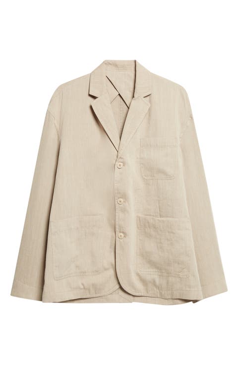 La Vesta Pastro Deconstructed Linen Blend Sport Coat