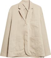 Jacquemus La Vesta Pastro Deconstructed Linen Blend Sport Coat