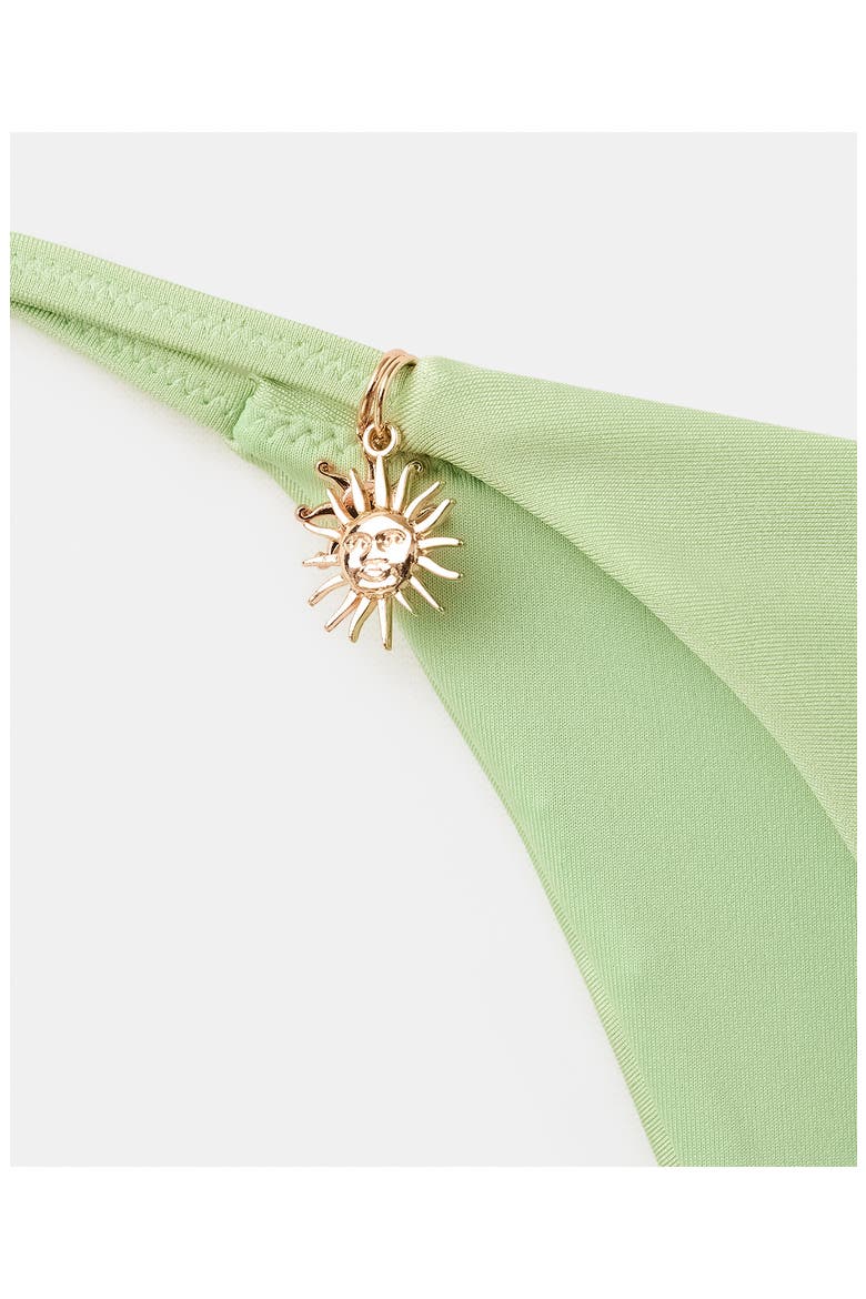 Charm Detail Bikini Bottoms, Alternate, color, PASTEL GREEN