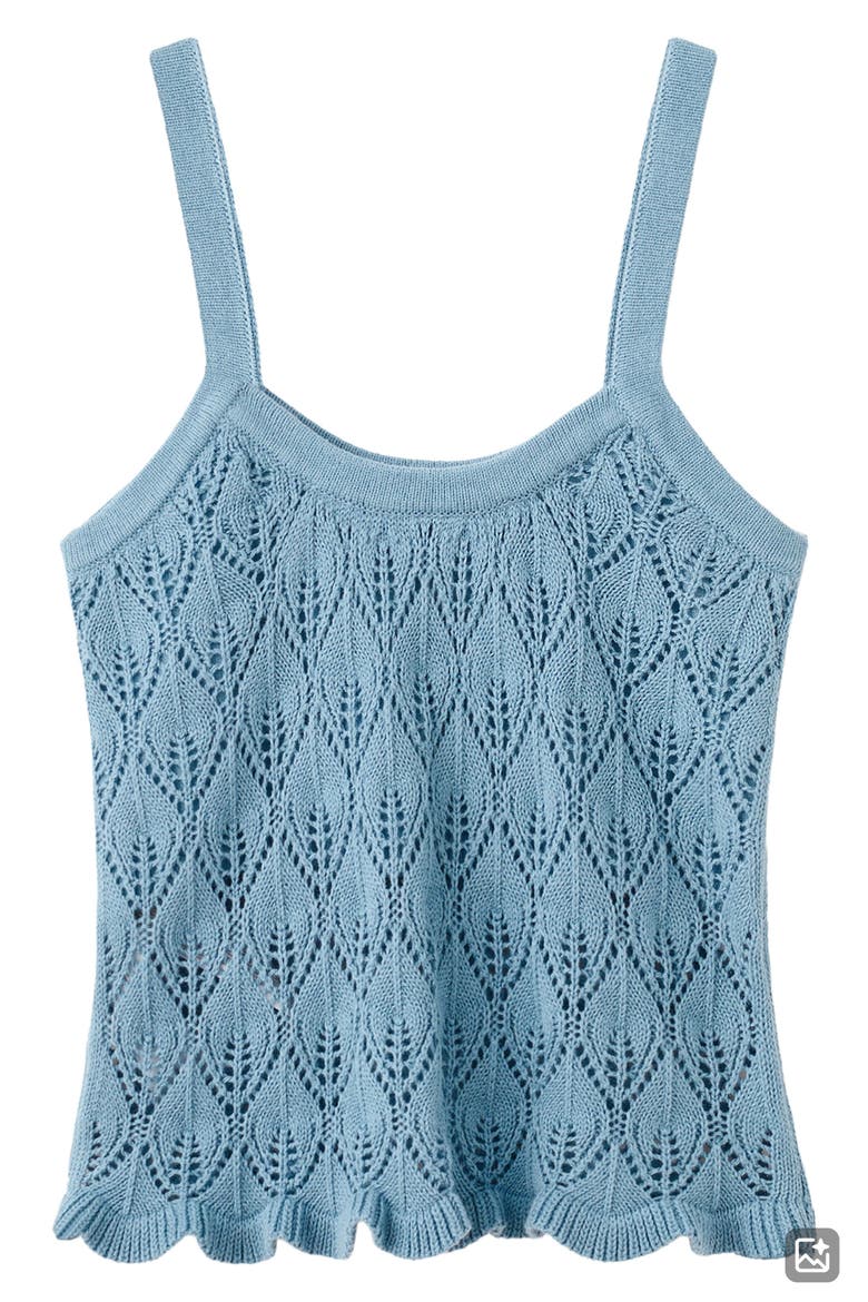 Open Stitch Tank, Alternate, color, BLUE