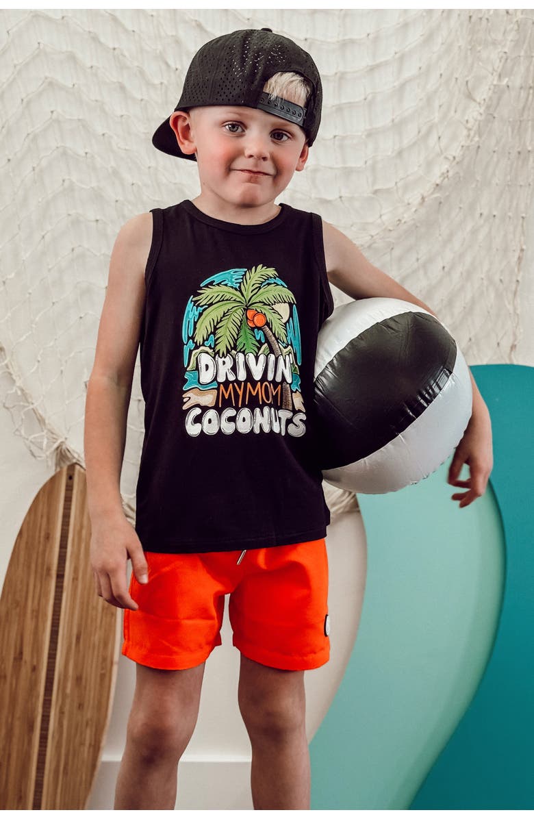 Fletch Drivin' My Mom Coconuts Tank, Alternate, color, Black