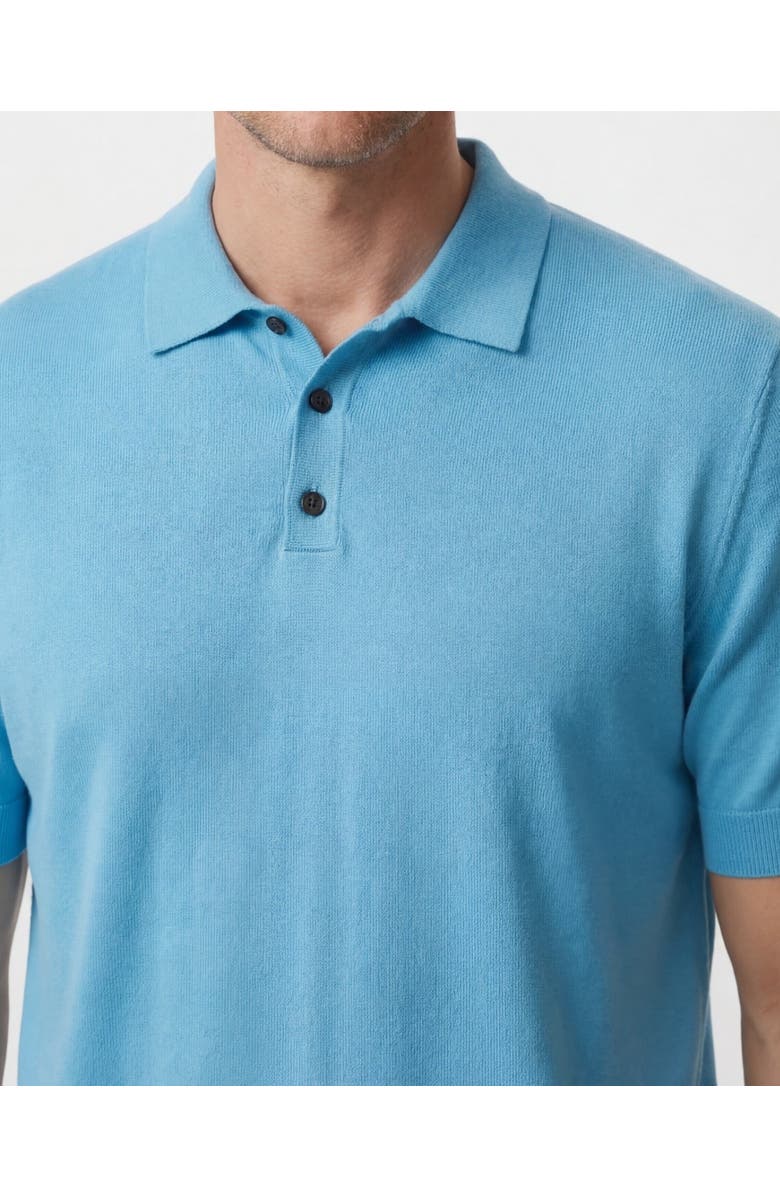 Lords of Harlech Mens Merino Silk Cashmere Polo, Alternate, color, Teal