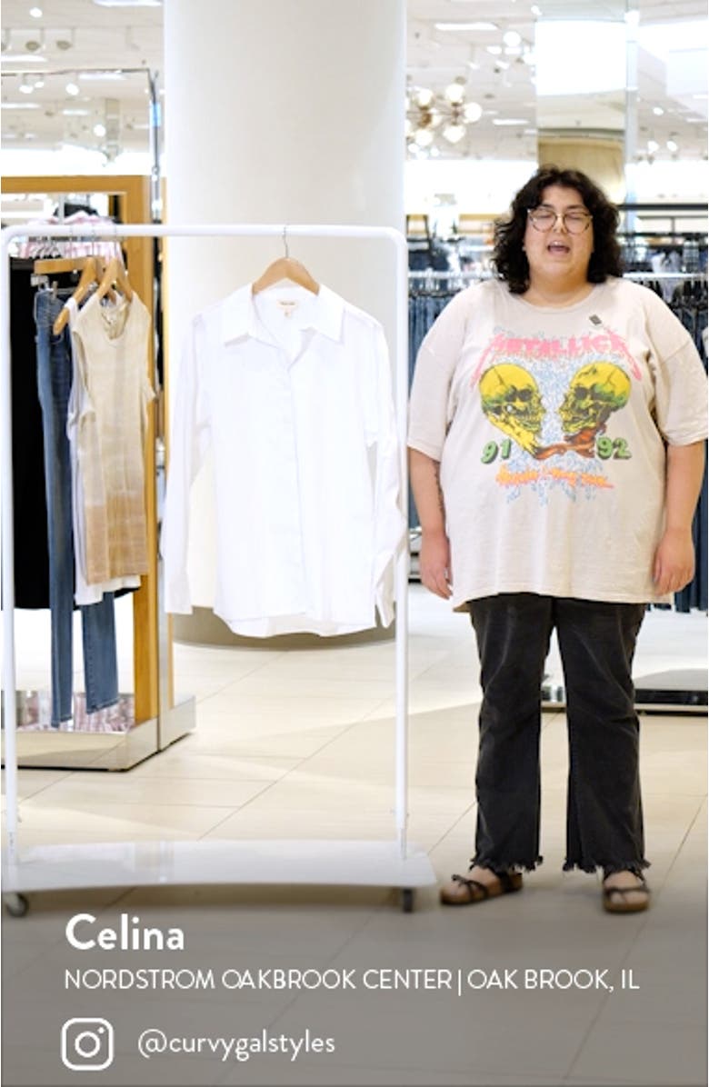 Relaxed Poplin Button-Up Shirt, sales video thumbnail