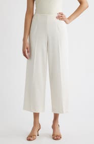 Anne Klein Pull-On Crop Wide Leg Pants