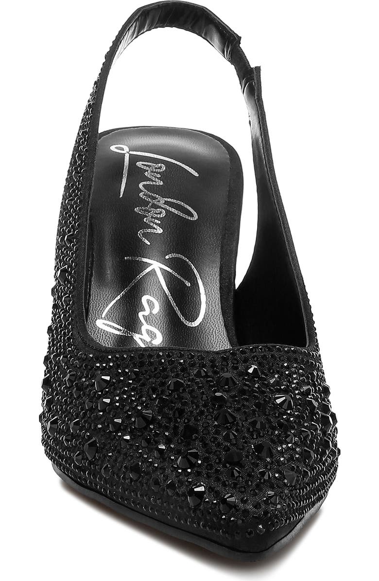 LONDON RAG Ararki Crystal Slingback Pump, Alternate, color, Black