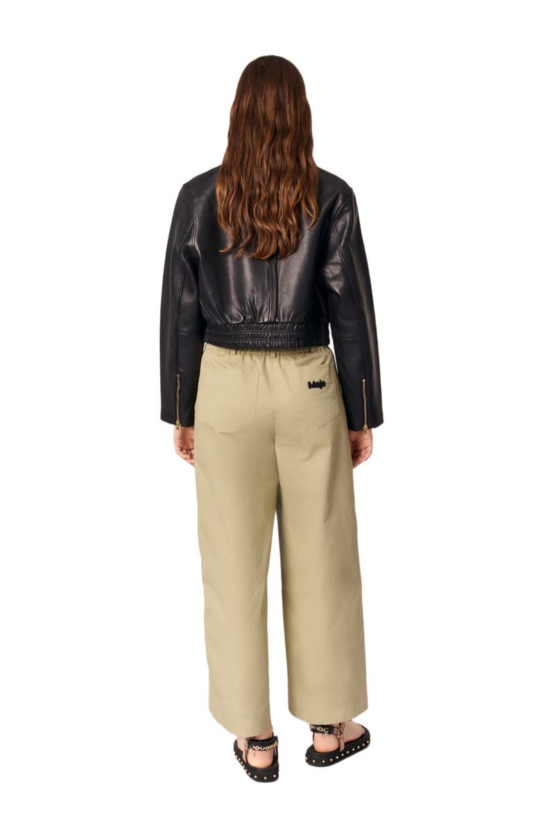 maje Leather jacket, Alternate, color, 