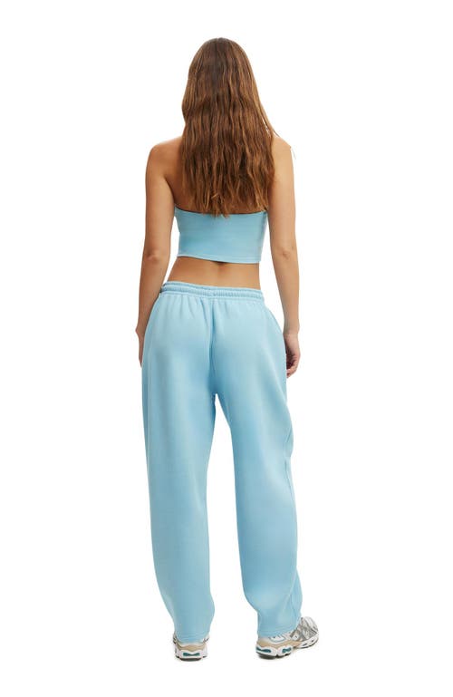 Cotton On Body Active Plush Essential Barrel Sweatpant In Blue