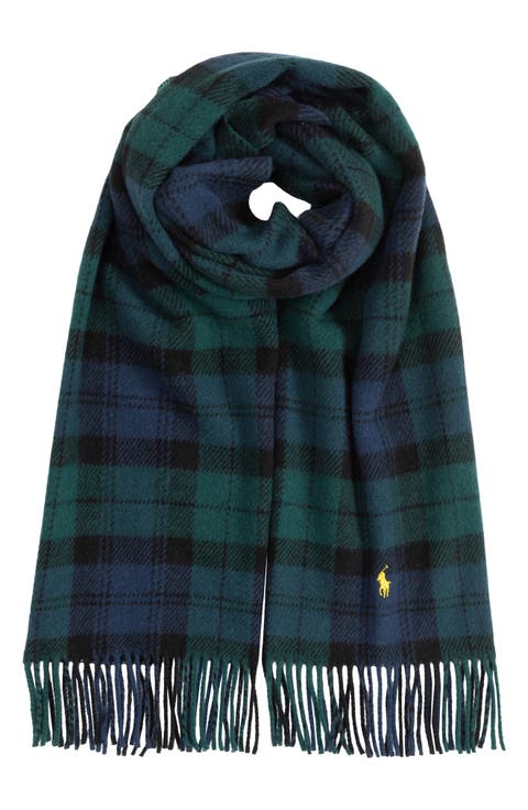 Plaid Wool Scarf