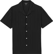 Reiss Sampson Textured Stripe Camp Shirt