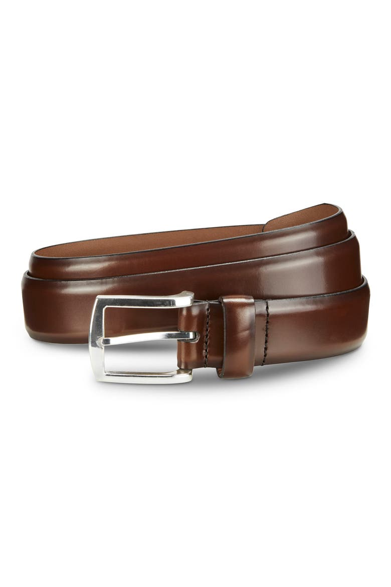 Midland Ave. Leather Belt, Main, color, COFFEE