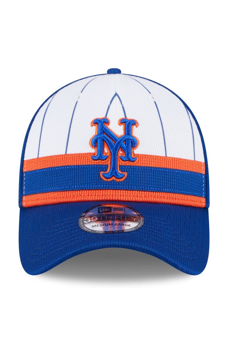 New Era Men's New Era White New York Mets 2024 Batting Practice 39THIRTY Flex Hat, Alternate, color, White