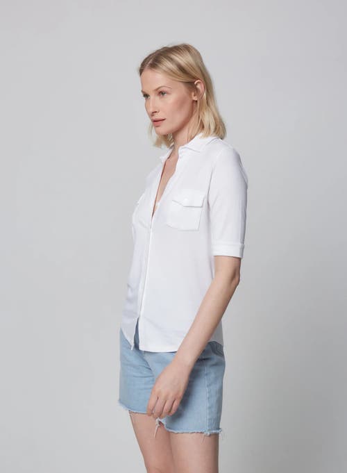 MAJESTIC MAJESTIC FILATURES SOFT TOUCH ELBOW SLEEVE POCKET SHIRT