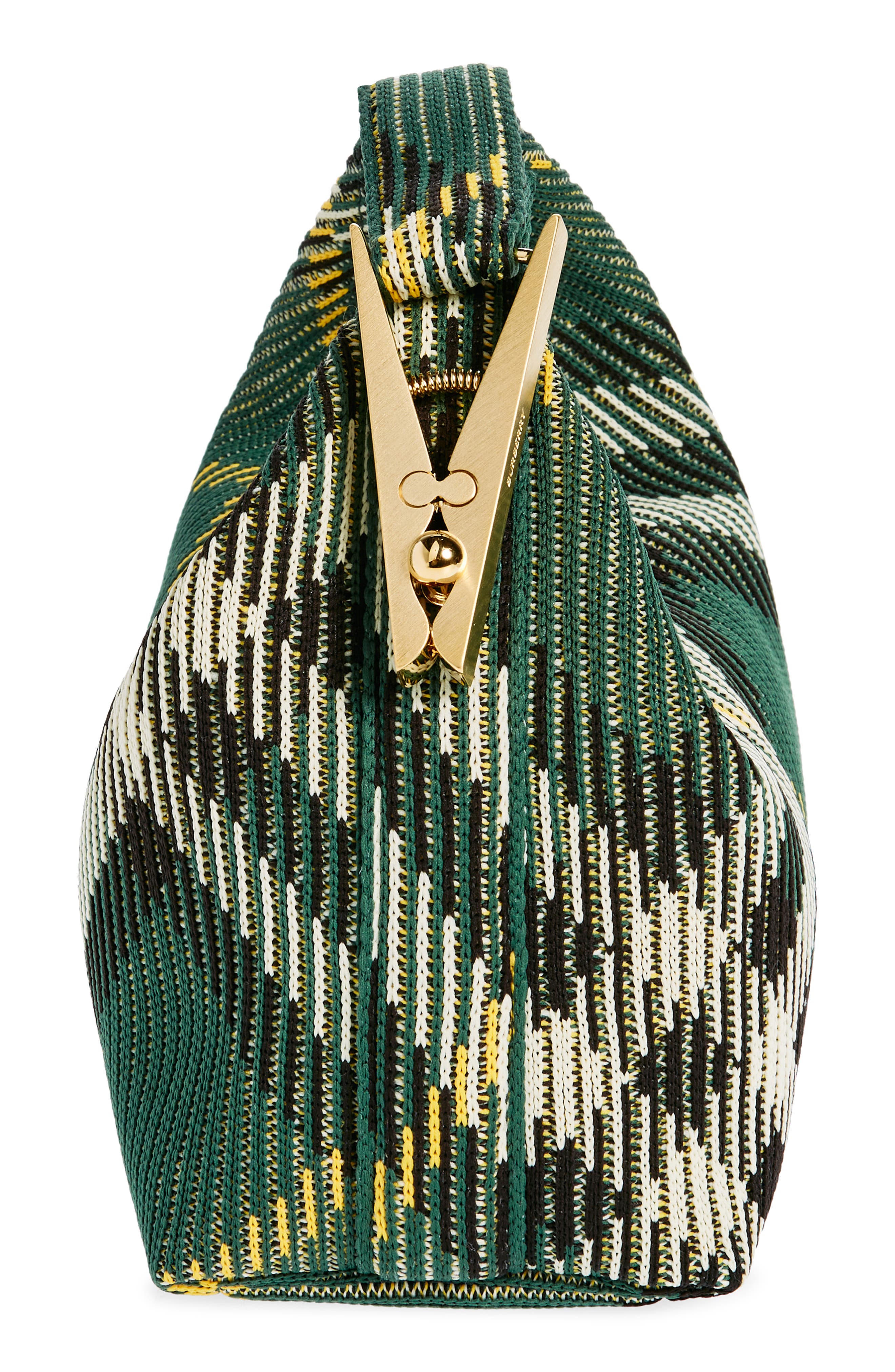 Burberry Mini Check Hobo Bag, Alternate, color, 