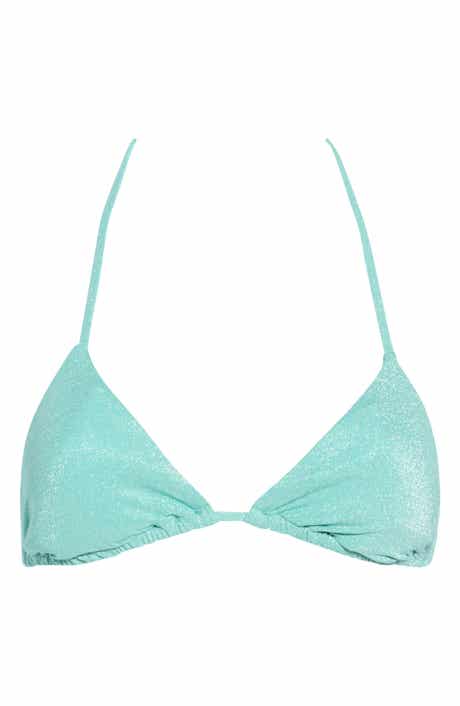 Gia Metallic Triangle Bikini Top