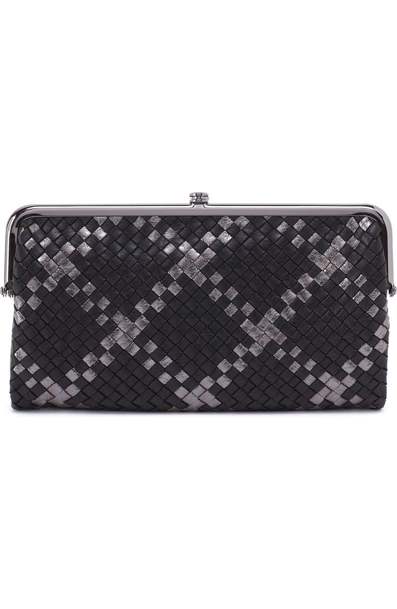 HOBO Lauren Leather Double Frame Clutch, Alternate, color,