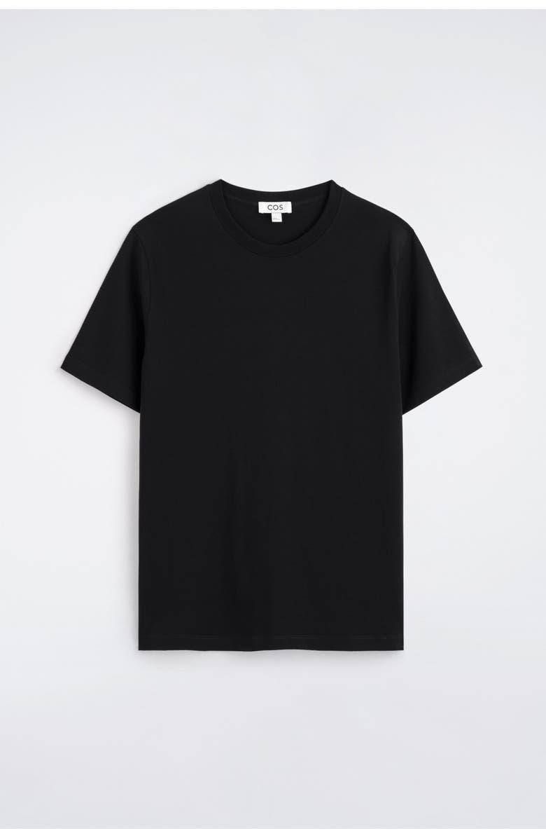 COS Regular-fit Cotton T-shirt, Alternate, color, Black