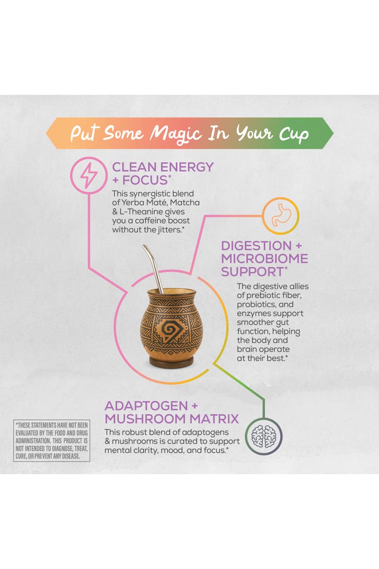 Yerba Mate Energy Powder Drink Mix, Alternate, color, Rainbow Sherbet