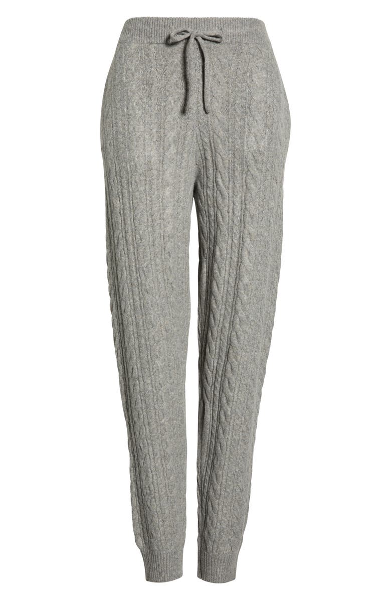 MPG Cable Knit Joggers, Alternate, color, Heather Steel Grey