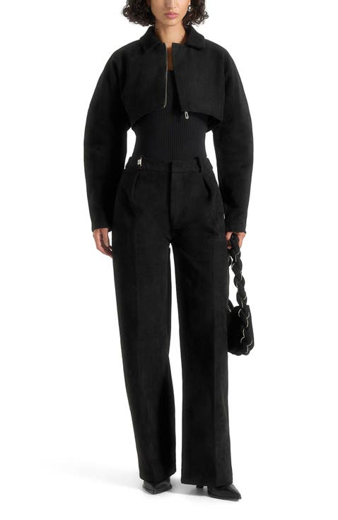 Elya Suede Super Cropped Jacket