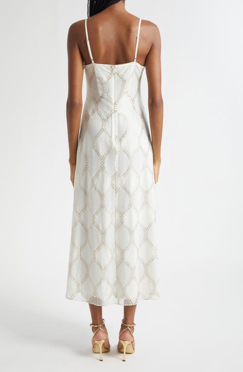Ramy Brook Lynn Metallic Knit Dress In White