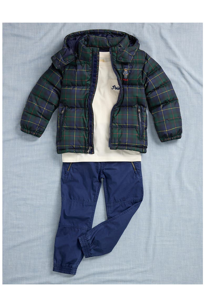Kids' Cotton Poplin Joggers, Alternate, color, NAVY