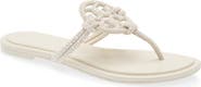 Tory Burch Miller Knotted Embellished Thong Sandal
