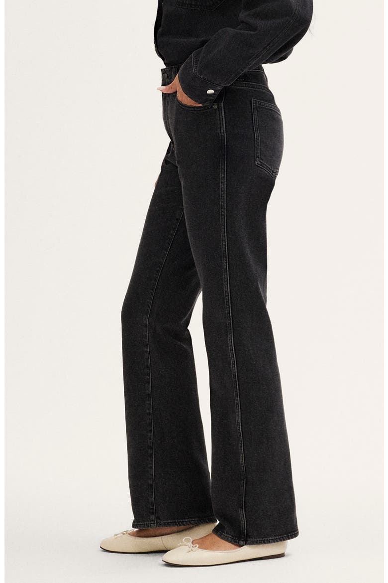 Relaxed Bootcut Jeans, Alternate, color, WASHED BLACK