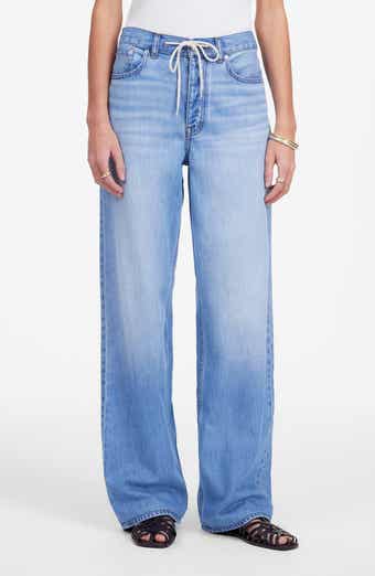 Madewell Airy Denim Drawstring Waist Low Slung Baggy Jeans
