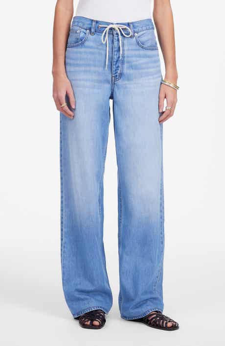 Madewell Airy Denim Drawstring Waist Low Slung Baggy Jeans