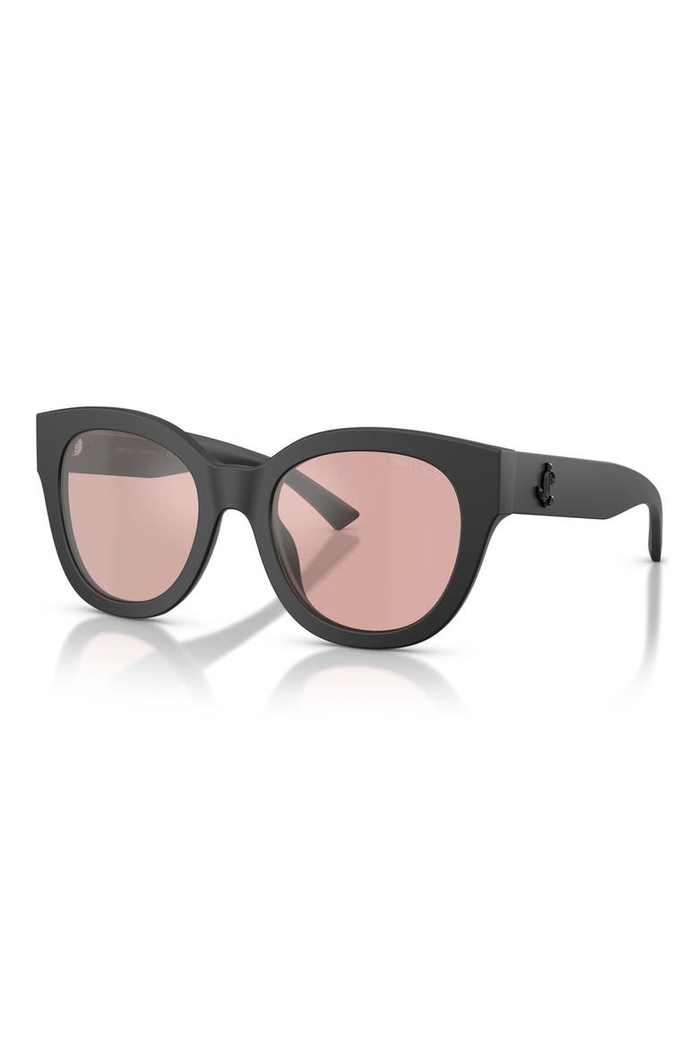 51mm Gradient Round Sunglasses, Alternate, color, BLACK / VIOLET FLASH SILVER