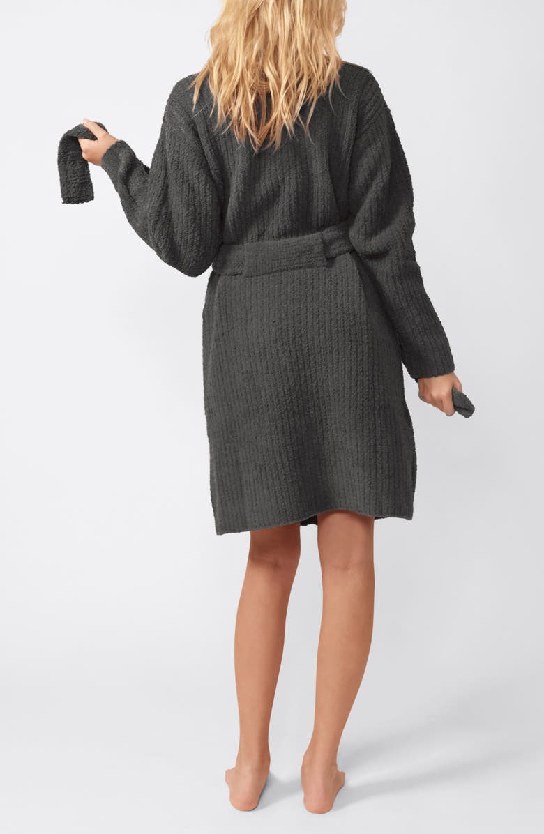 Sunday Citizen Snug Rib Cardigan Robe, Alternate, color, Granite