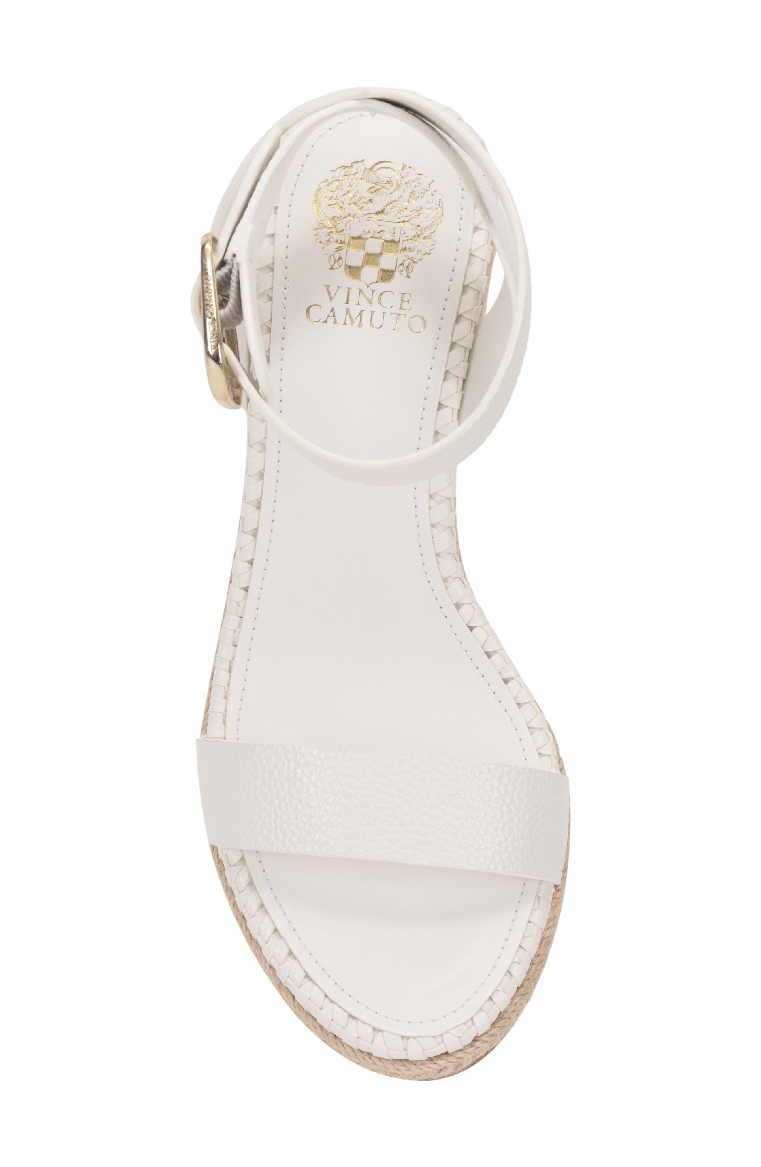 Fainel Espadrille Ankle Strap Platform Wedge Sandal, Alternate, color, BIANCO