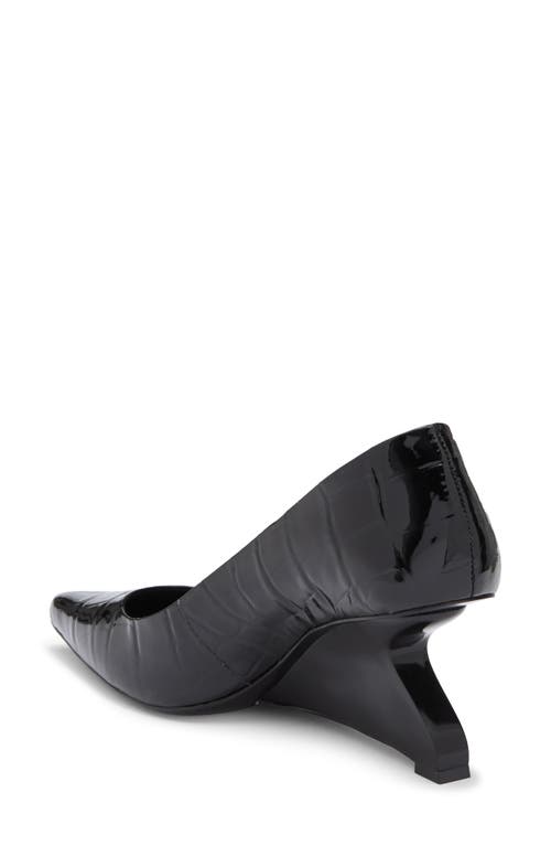 Reformation Willa Croc Embossed Pump