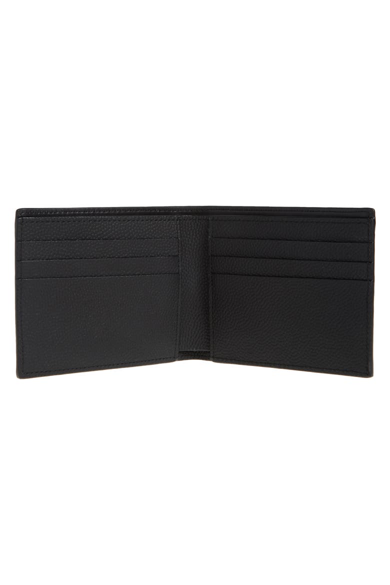Basketball Leather Bifold Wallet, Alternate, color, BLACK - WHITE