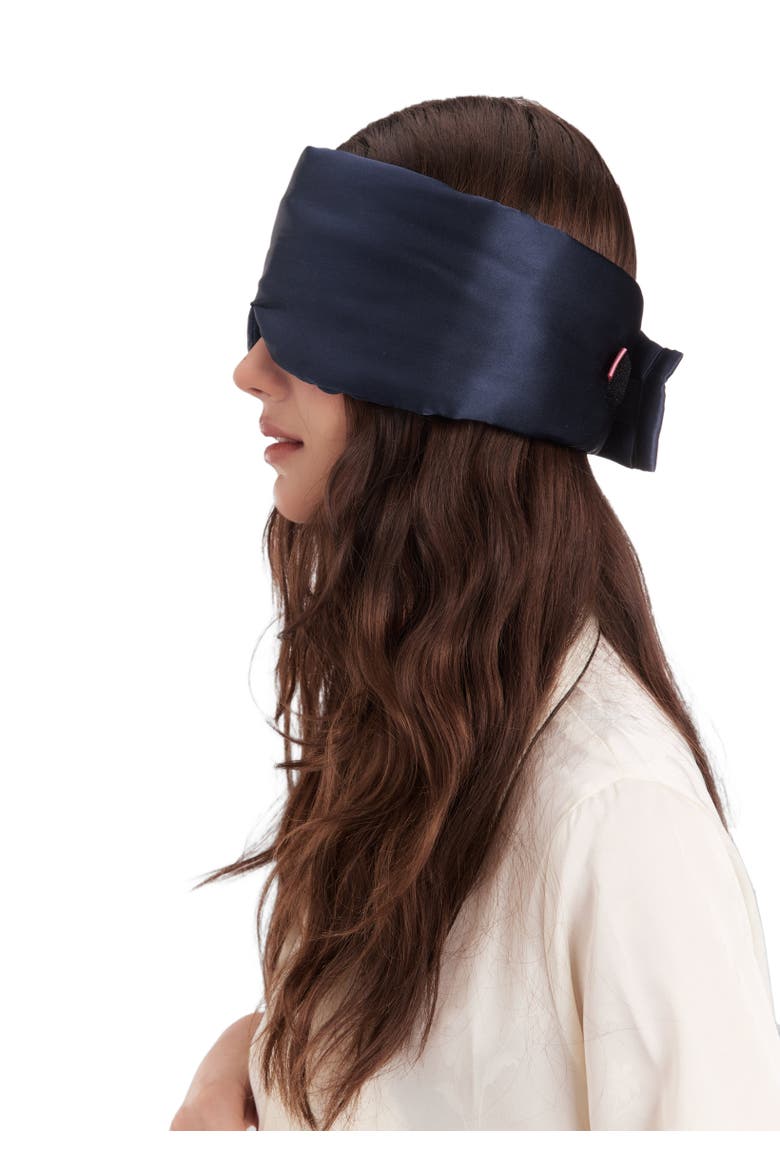 Dream Cloud Silk Eye Mask, Alternate, color, Midnight Blue