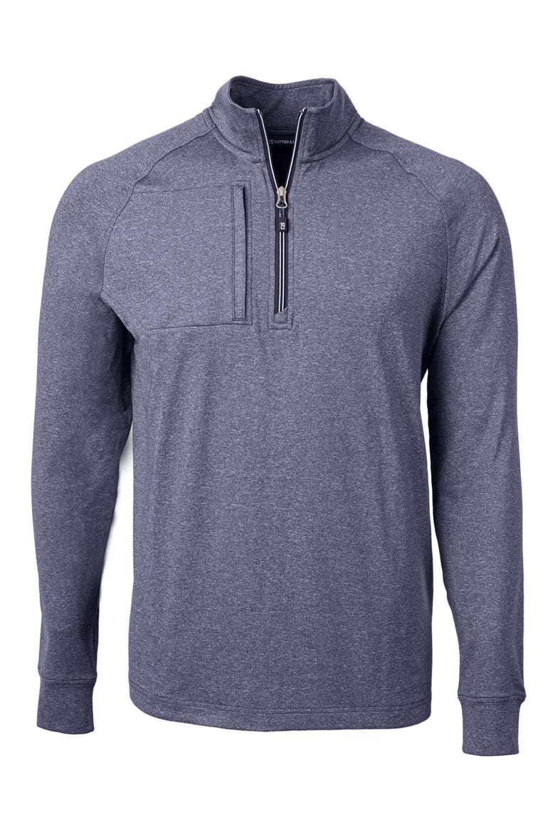 Adapt Heather Quarter Zip Pullover, Main, color, NAVY BLUE HEATHER