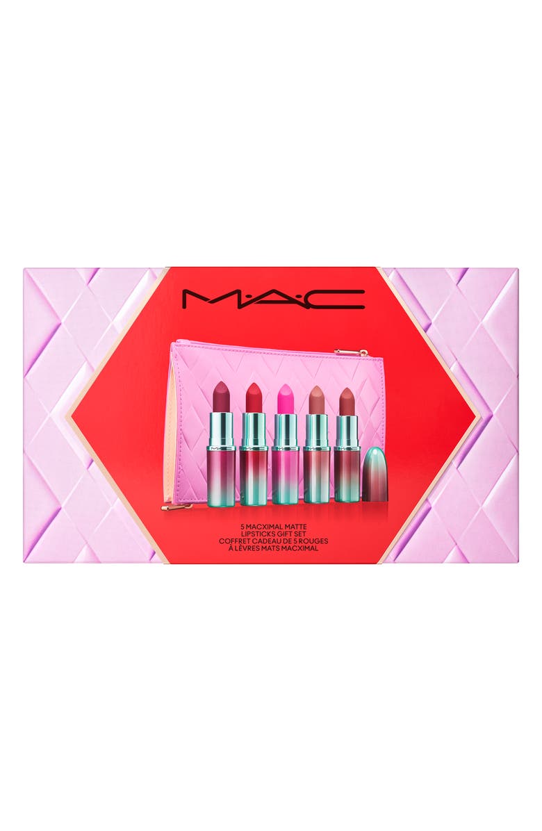 MAC Cosmetics Less is Bore 5-Piece Full-Size Matte Lipstick Gift Set (Limited Edition) $125 Value, Alternate, color, Pink Multi