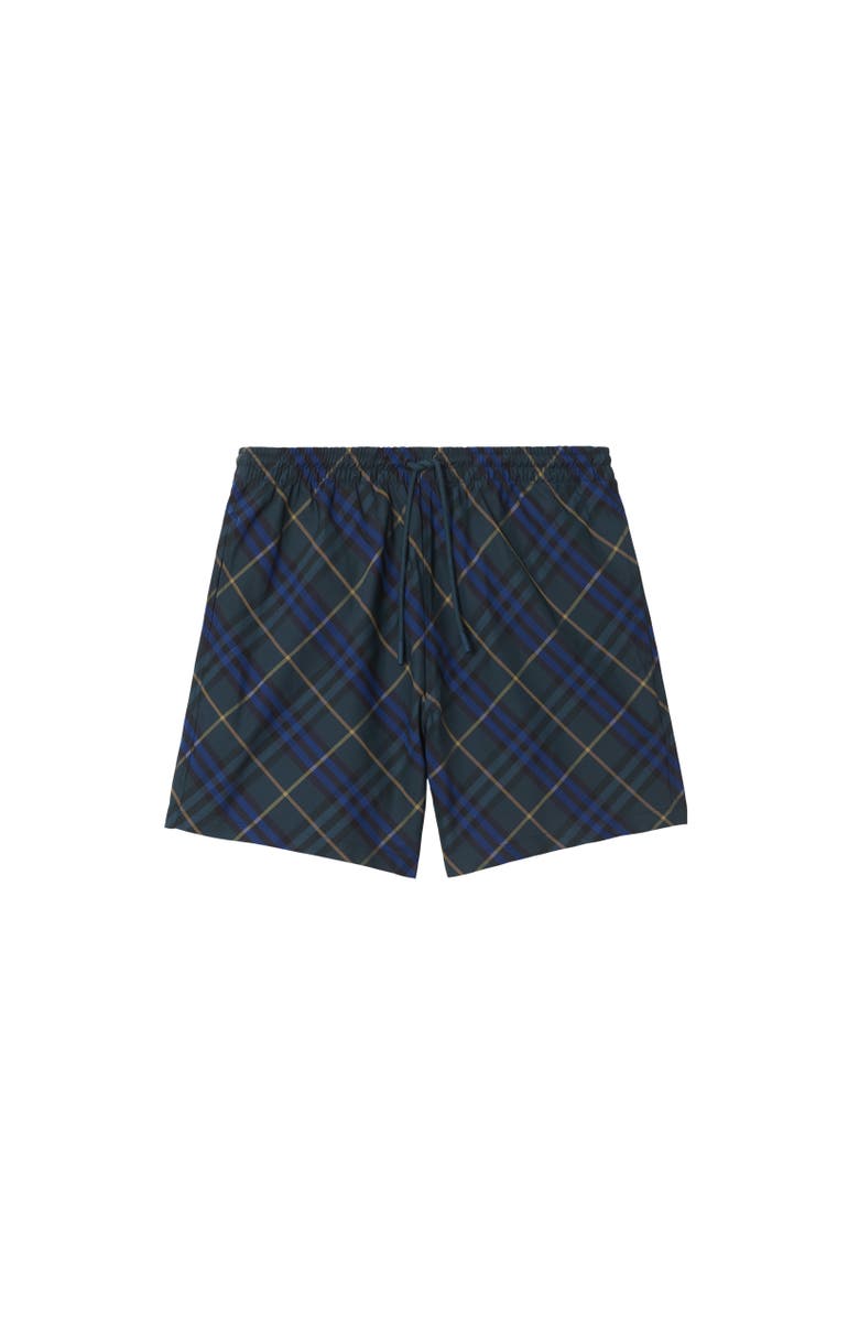 Burberry Check Swim Shorts, Alternate, color, Midnight