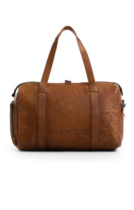Men Essential Bowling Handbags with Hand-Aged Effect