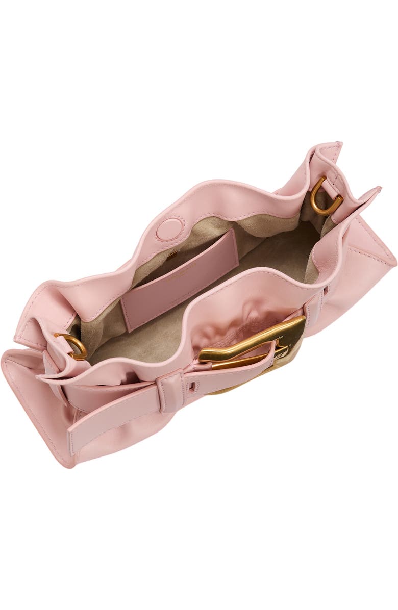 Balmain Mini Anthem bag in smooth leather, Alternate, color, Pink