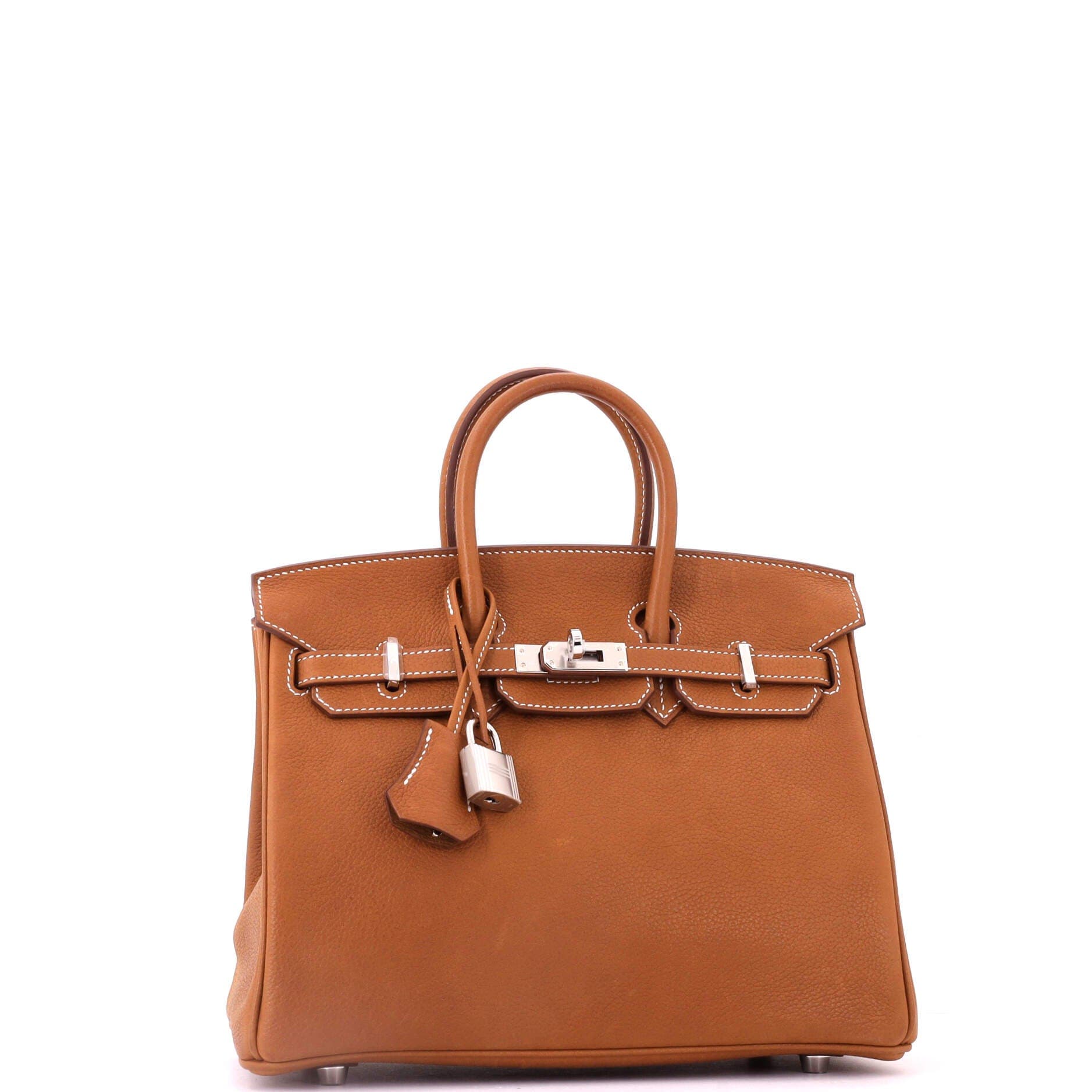 Birkin Handbag Brown Barenia Faubourg with Palladium Hardware 25, Alternate, color, Brown