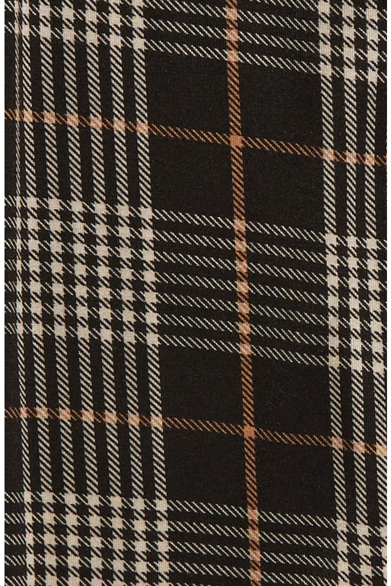 Sanders Plaid Fitted One-Piece Convertible Footie Pajamas, Alternate, color, OXFORD