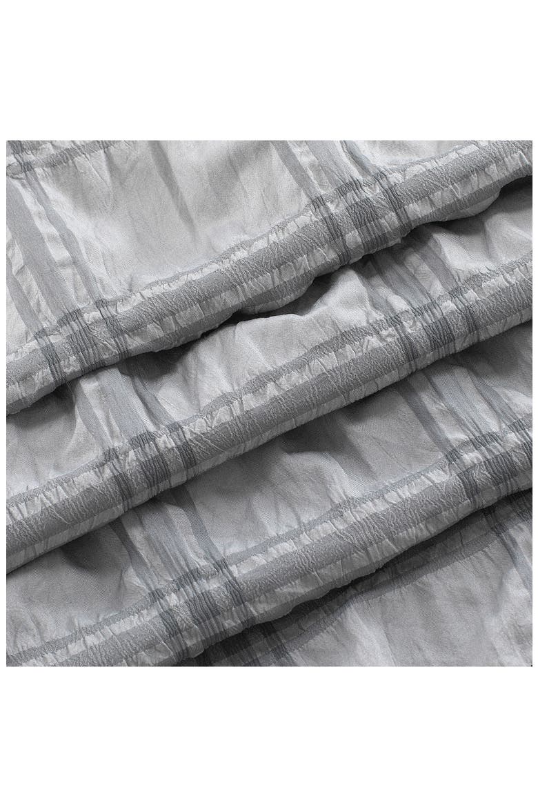 Crinkle Plaid Shower Curtain, Alternate, color, GREY