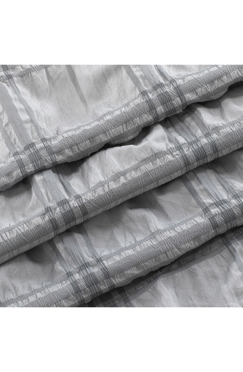 DAINTY HOME Crinkle Plaid Shower Curtain, Alternate, color, Grey