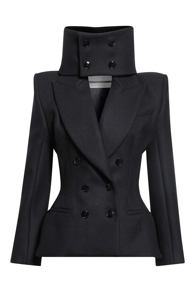 Brigitte Wool Blend Blazer, Main, color, BLACK