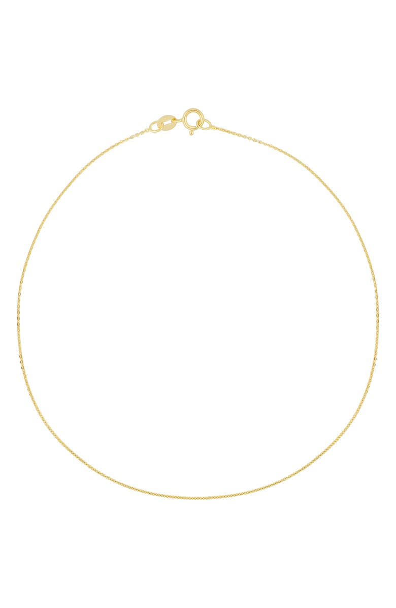 Bony Levy 14K Gold Cable Chain Anklet, Main, color, 14K Yellow Gold