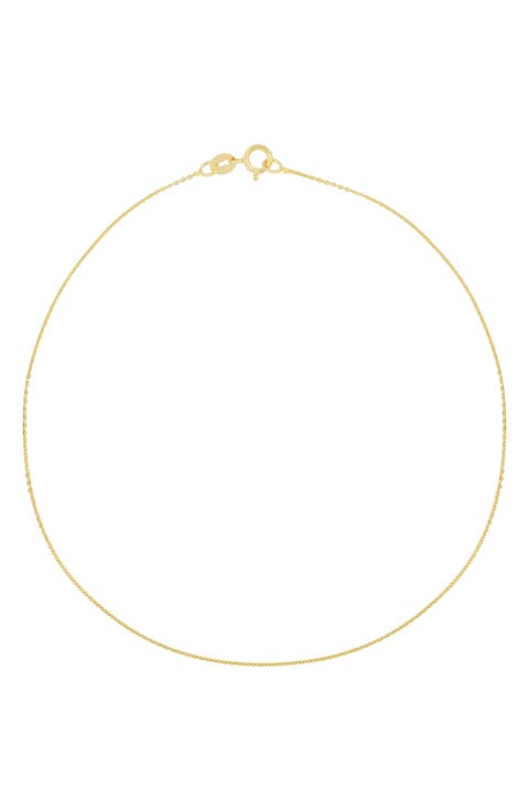 14K Gold Cable Chain Anklet