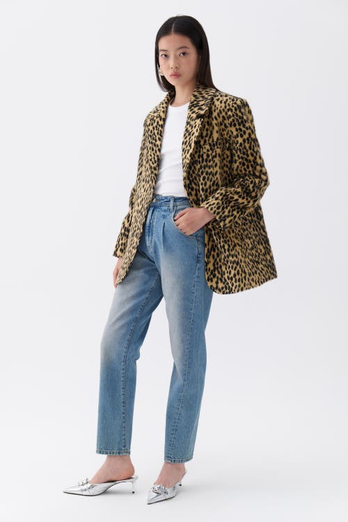 Shop Nocturne Leopard Print Jacket In Multi-colored